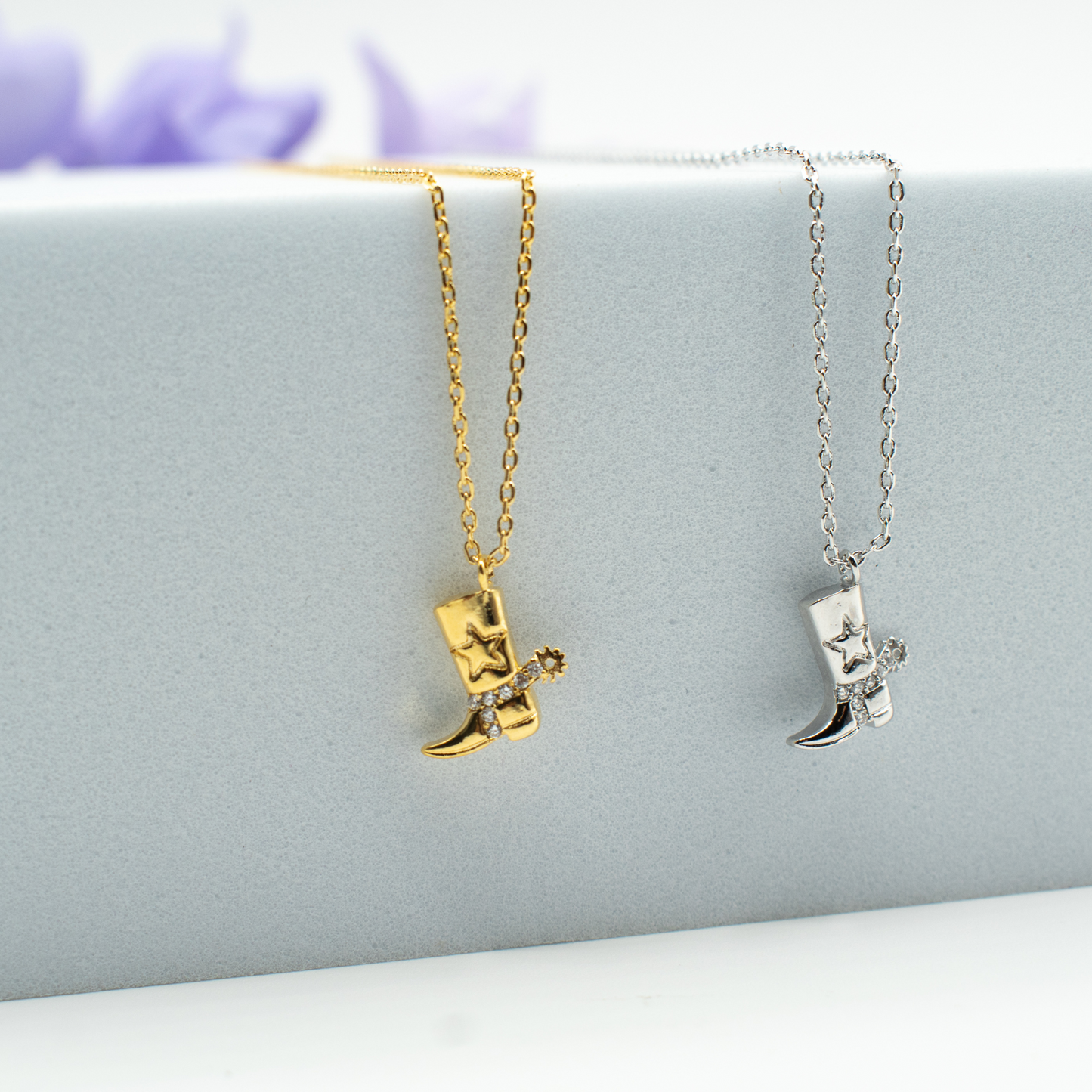 The Lainey Dainty Cowgirl Boot Necklace