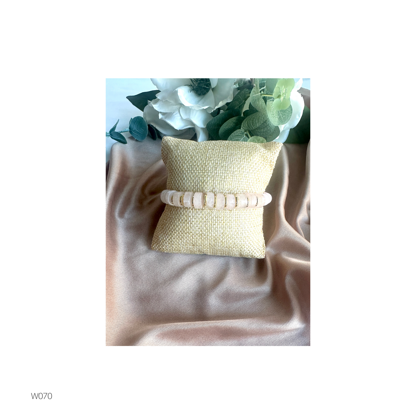 Opal and Rose Quartz Stretch Bracelet