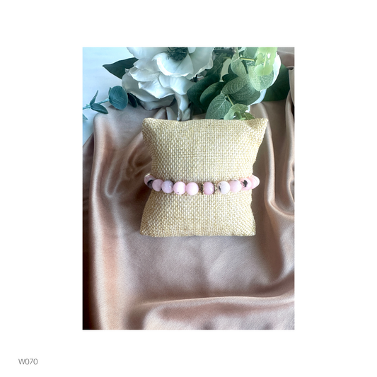 Opal and Rose Quartz Stretch Bracelet